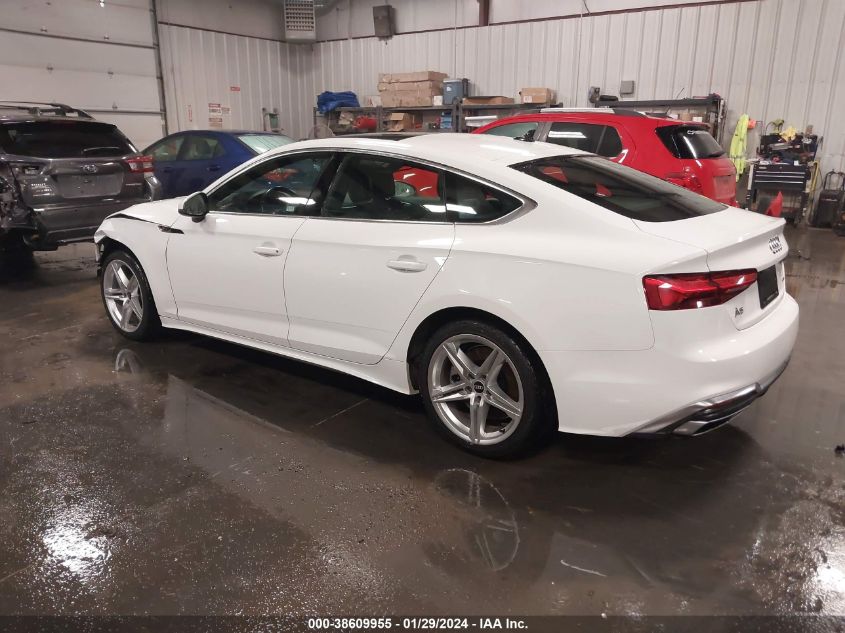 2021 Audi A5 Sportback Premium 45 Tfsi Quattro S Tronic VIN: WAUDACF52MA057087 Lot: 38609955