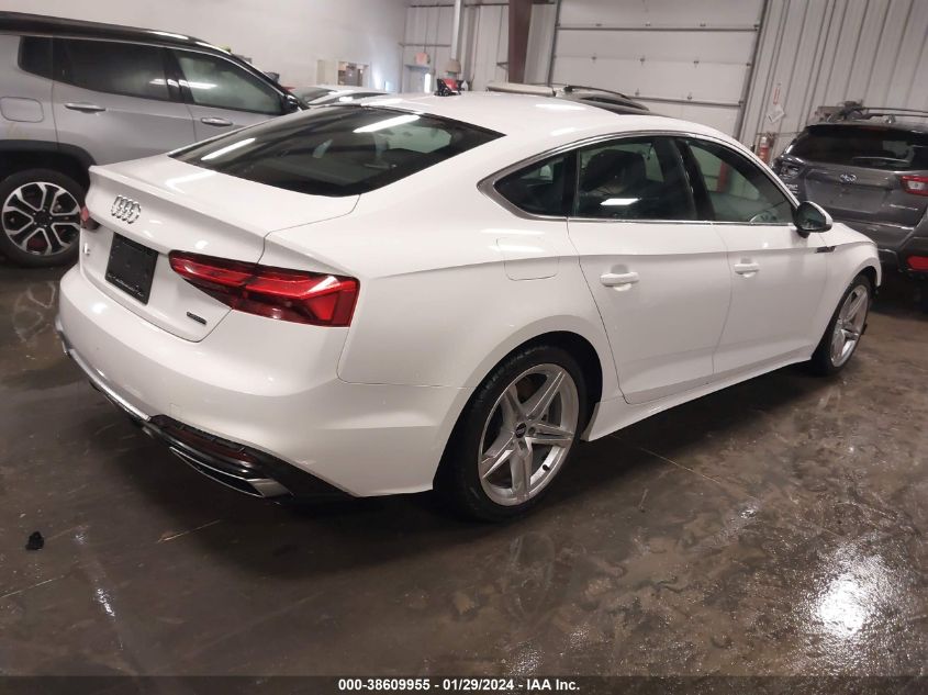 2021 Audi A5 Sportback Premium 45 Tfsi Quattro S Tronic VIN: WAUDACF52MA057087 Lot: 38609955