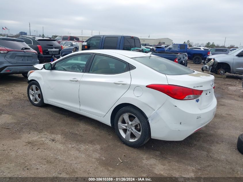 2013 Hyundai Elantra Gls VIN: 5NPDH4AE4DH373546 Lot: 38610359