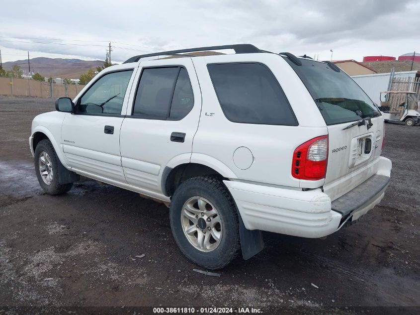 2002 Isuzu Rodeo Ls/Lse/S VIN: 4S2DM58W024331351 Lot: 38611810