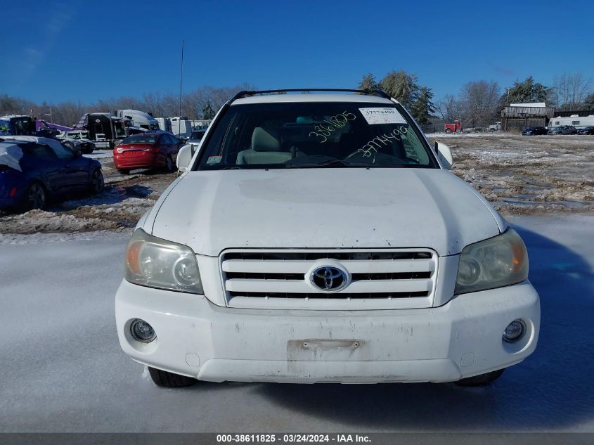 2007 Toyota Highlander VIN: JTEDD21A270163618 Lot: 38611825