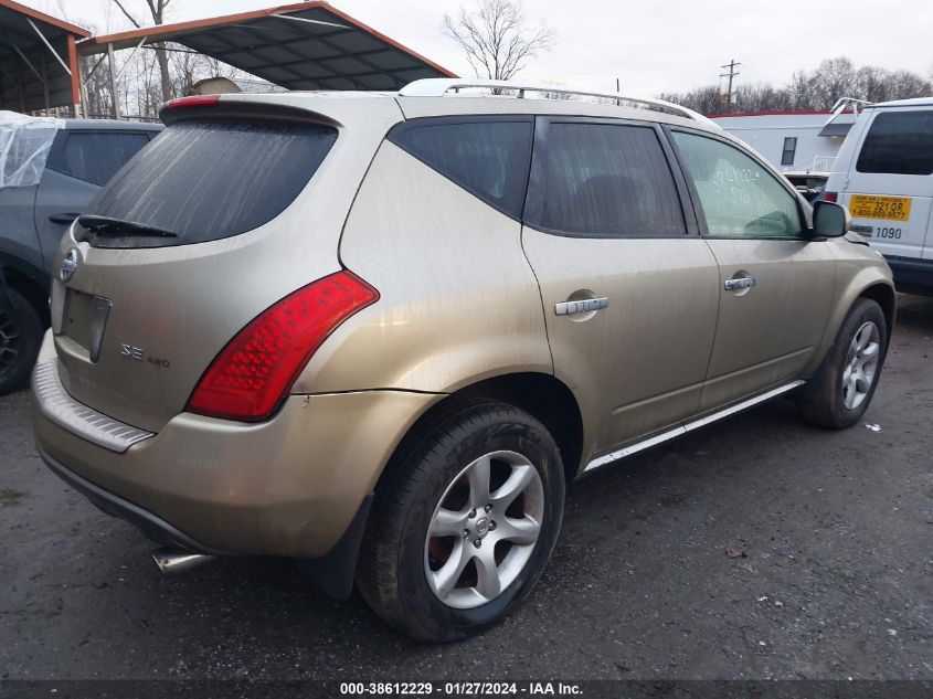 2006 Nissan Murano Se VIN: JN8AZ08W26W535277 Lot: 38612229