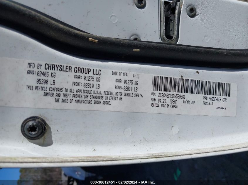 2C3CA6CT9BH539061 2011 Chrysler 300C