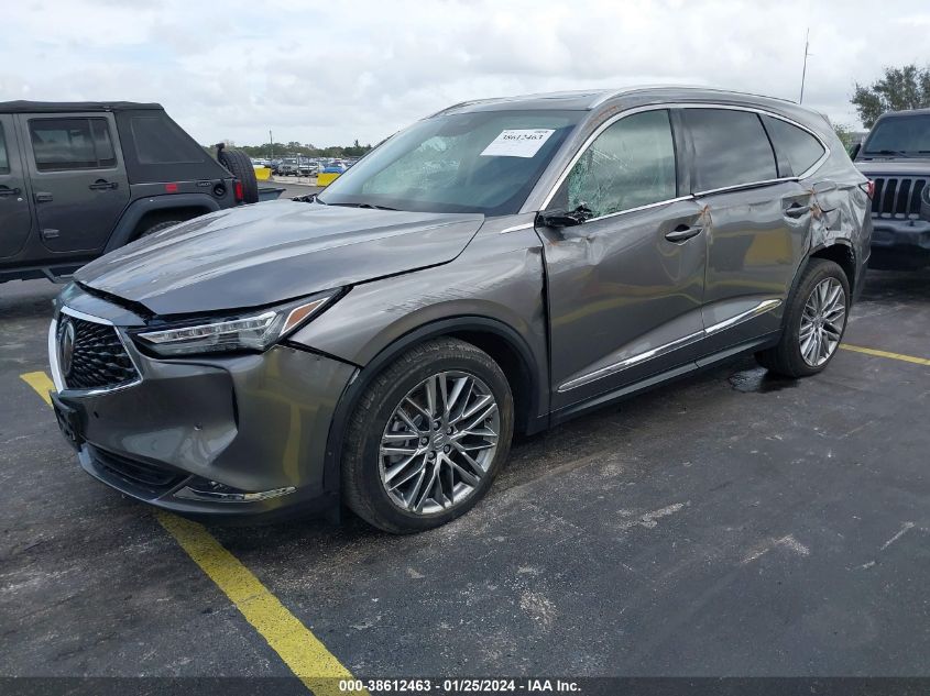 2022 Acura Mdx Advance Package VIN: 5J8YE1H84NL003785 Lot: 38612463