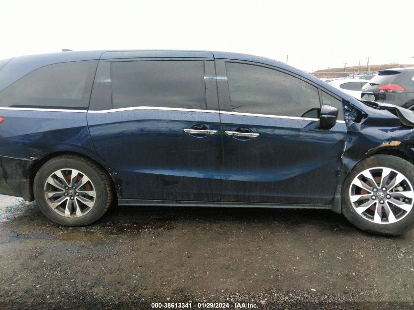 2021 Honda Odyssey Ex-L VIN: 5FNRL6H74MB043055 Lot: 38613341