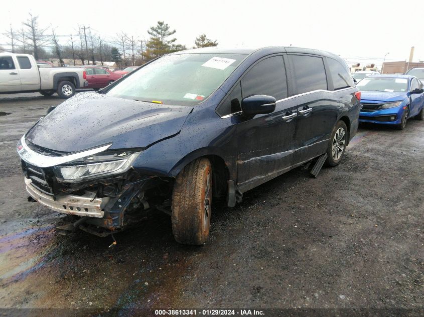 2021 Honda Odyssey Ex-L VIN: 5FNRL6H74MB043055 Lot: 38613341