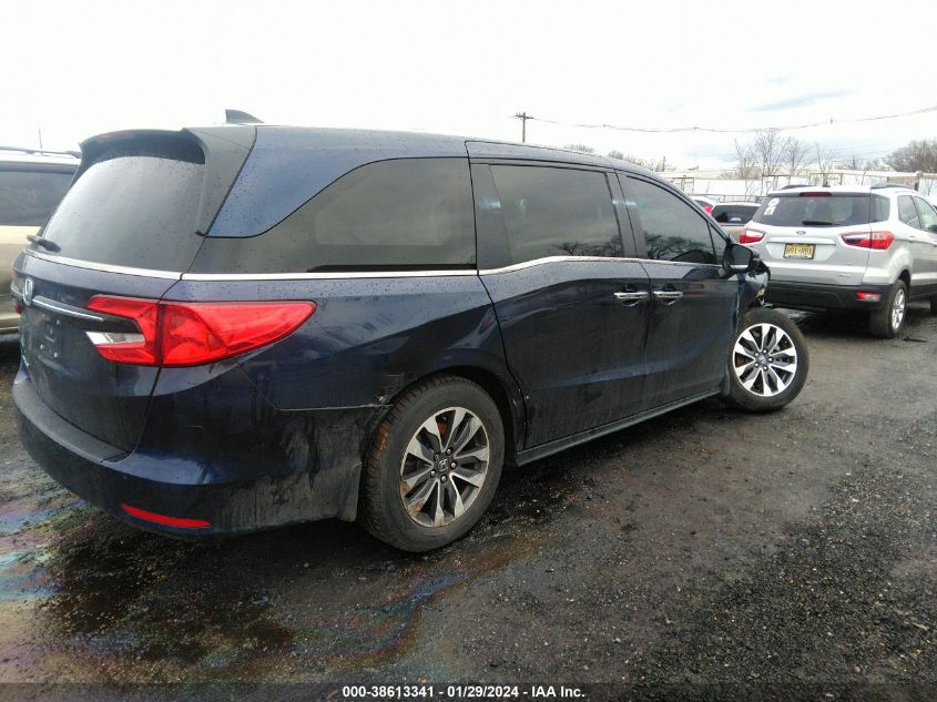 2021 Honda Odyssey Ex-L VIN: 5FNRL6H74MB043055 Lot: 38613341