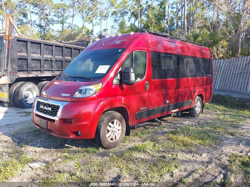 2021 Ram Promaster 3500 Cargo Van High Roof 159 Wb Ext VIN: 3C6MRVJG1ME590620 Lot: 38613847