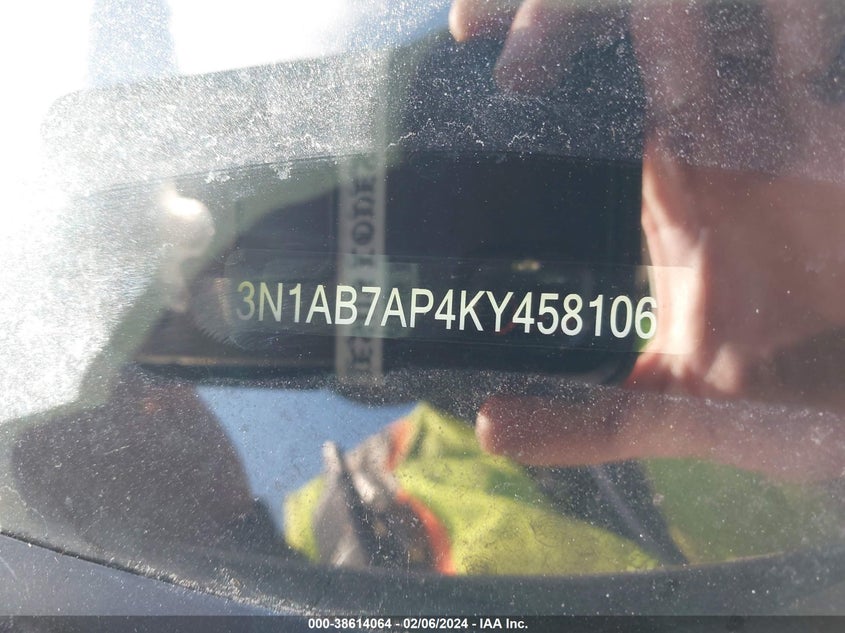 VIN 3N1AB7AP4KY458106 2019 NISSAN SENTRA SV