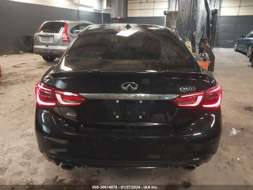 2018 Infiniti Q50 3.0T Red Sport 400 VIN: JN1FV7AR9JM480599 Lot: 38614078