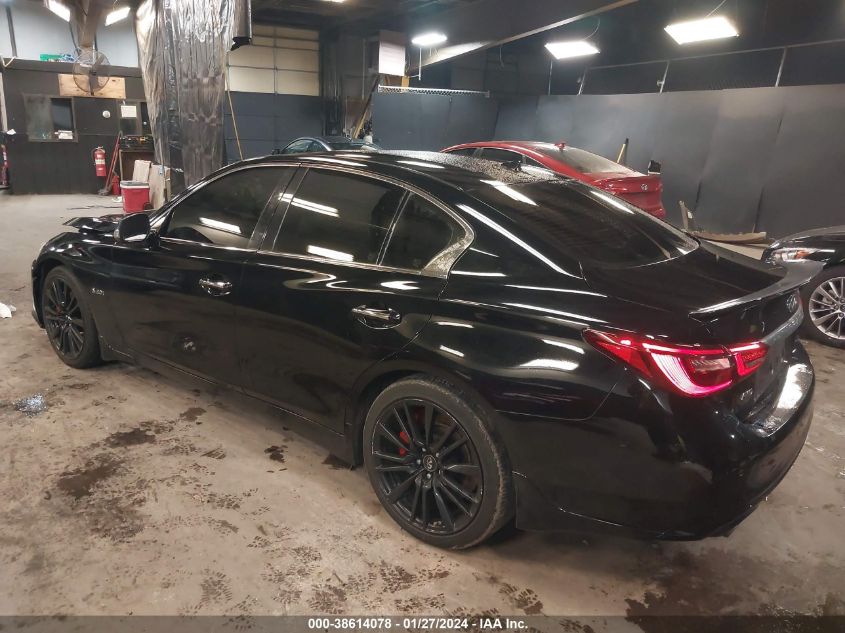 2018 Infiniti Q50 3.0T Red Sport 400 VIN: JN1FV7AR9JM480599 Lot: 38614078