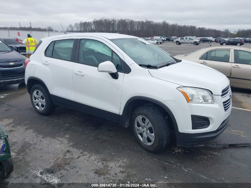 2016 Chevrolet Trax 1Ls VIN: 3GNCJKSB9GL274760 Lot: 38614730