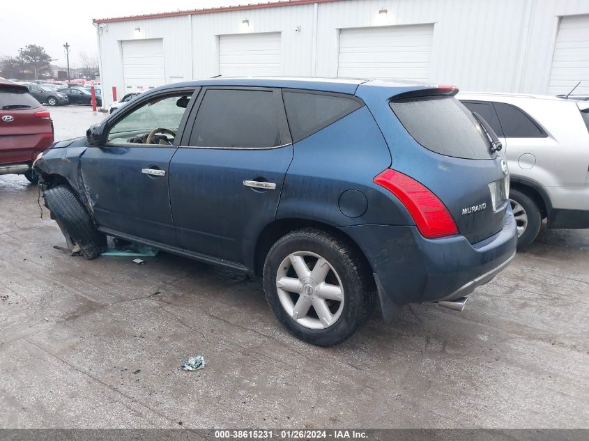 2003 Nissan Murano Se VIN: JN8AZ08T13W120467 Lot: 38615231