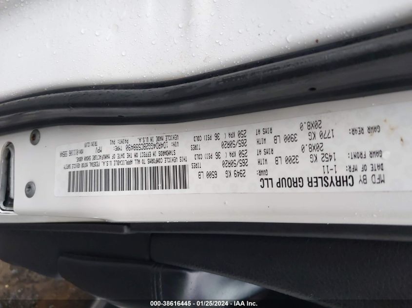 2011 Dodge Durango Crew VIN: 1D4RD4GG2BC598490 Lot: 39422013