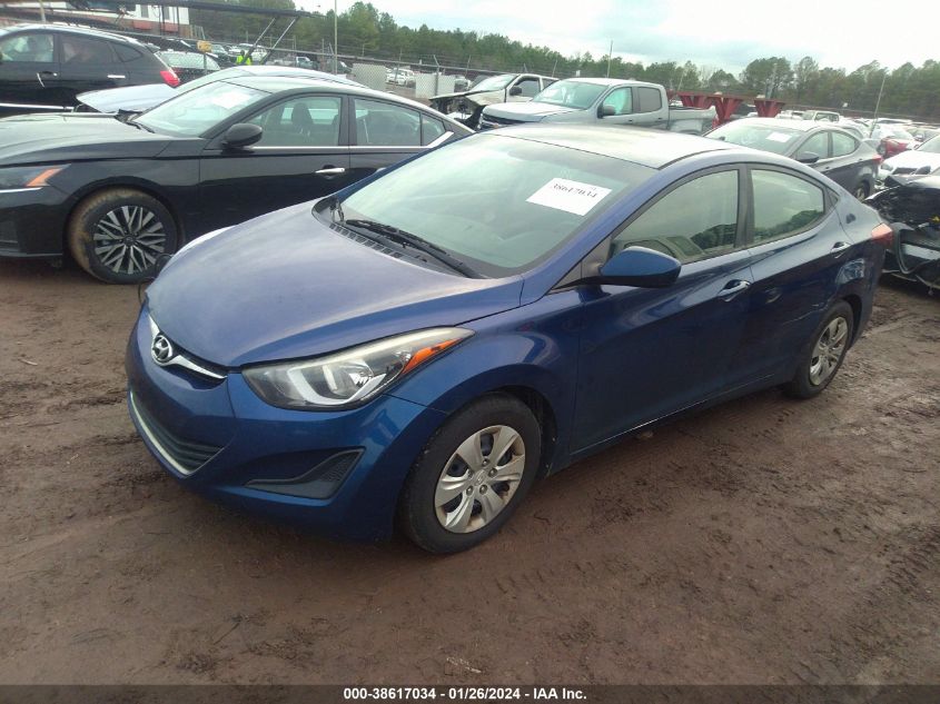 2016 Hyundai Elantra Se VIN: 5NPDH4AE9GH786910 Lot: 38617034