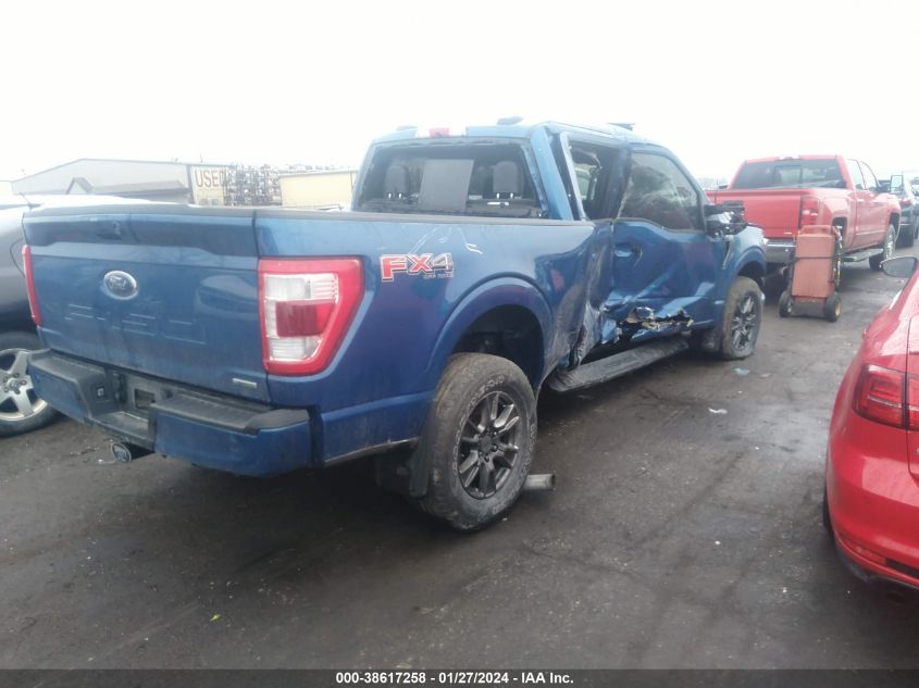 2022 Ford F-150 Lariat VIN: 1FTFW1E89NFA79475 Lot: 38617258