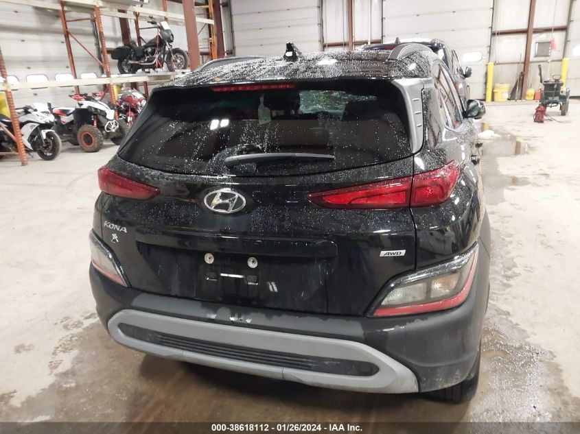 2022 Hyundai Kona Sel VIN: KM8K3CAB8NU841108 Lot: 38618112