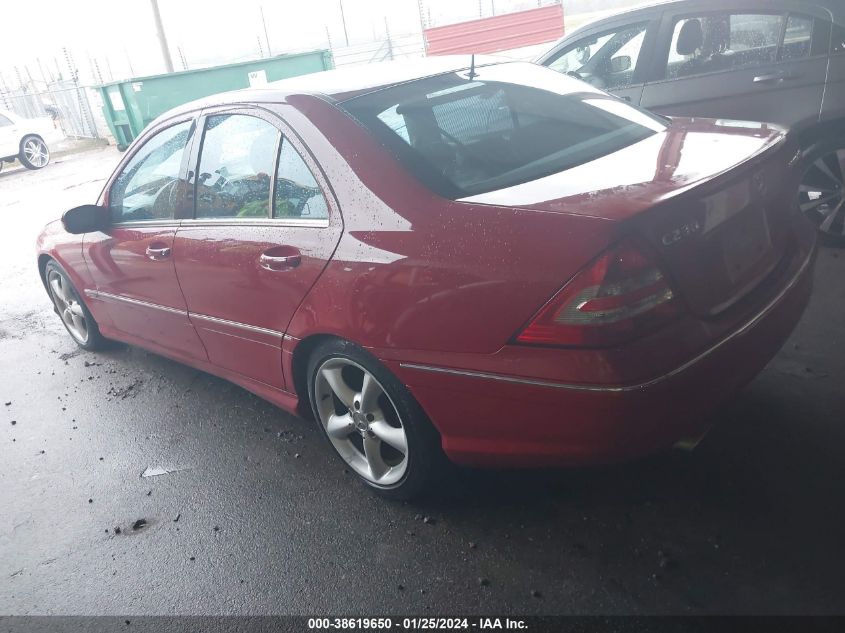 2005 Mercedes-Benz C 230 Kompressor Sport VIN: WDBRF40J75F684487 Lot: 38619650