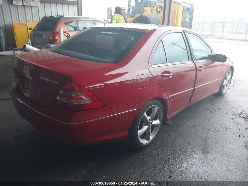 2005 Mercedes-Benz C 230 Kompressor Sport VIN: WDBRF40J75F684487 Lot: 38619650