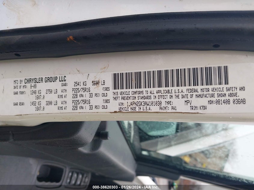 1J4PN2GK3AW101030 2010 Jeep Liberty Sport