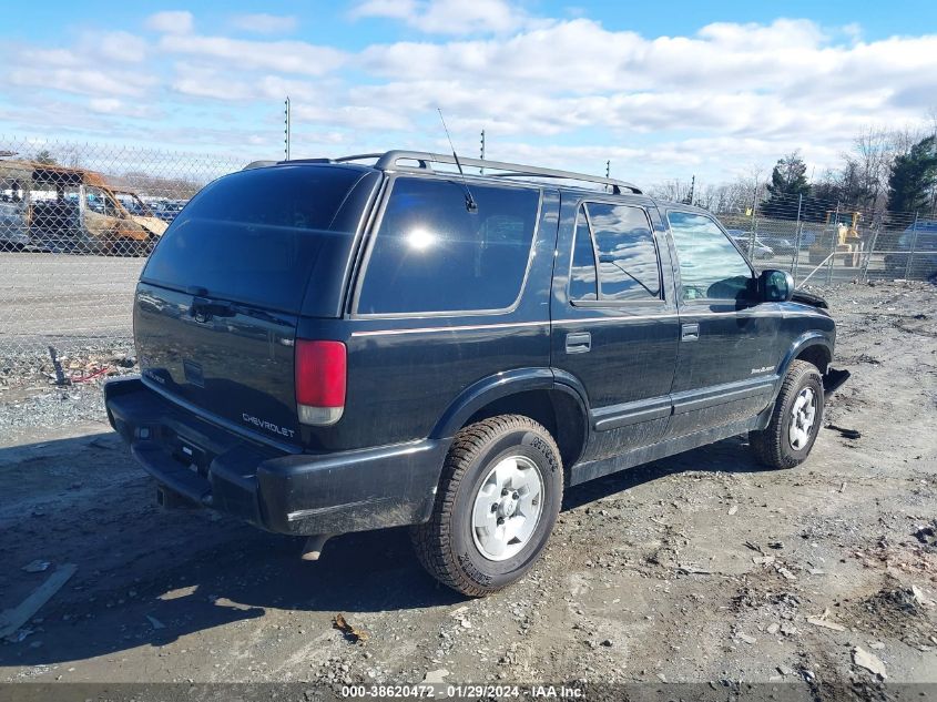 2001 Chevrolet Blazer Trailblazer VIN: 1GNDT13W012184884 Lot: 38620472