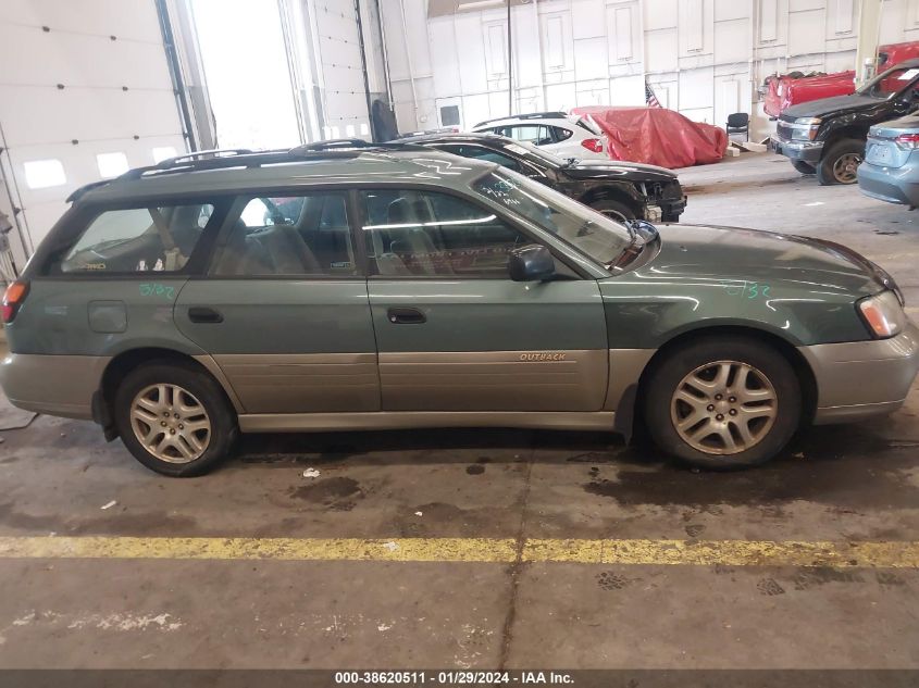 2001 Subaru Outback Outback W/Gb Equip/Outback W/Gl Equip/Outback W/Rl Equip VIN: 4S3BH675317653971 Lot: 38620511