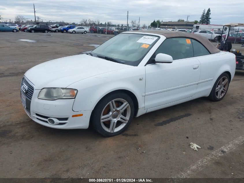 2008 Audi A4 2.0T VIN: WAUAF48H68K006404 Lot: 38620751