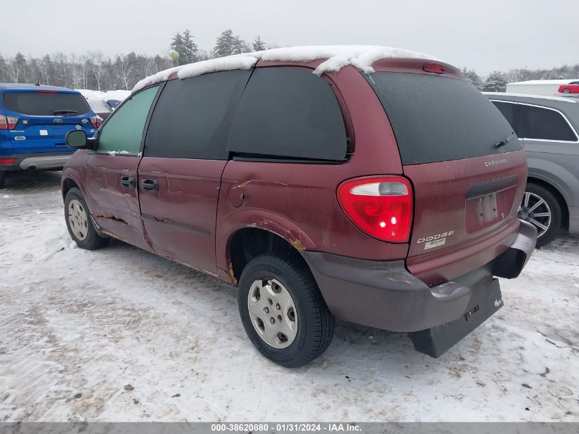 2003 Dodge Caravan Se VIN: 1D4GP25323B117163 Lot: 38620880