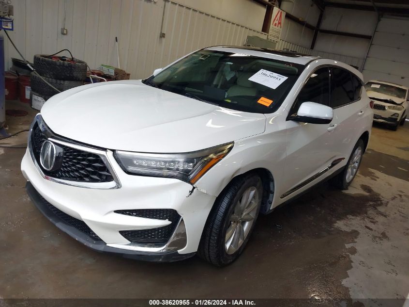 2019 Acura Rdx Base (A10) VIN: 5J8TC1H34KL023485 Lot: 38620955