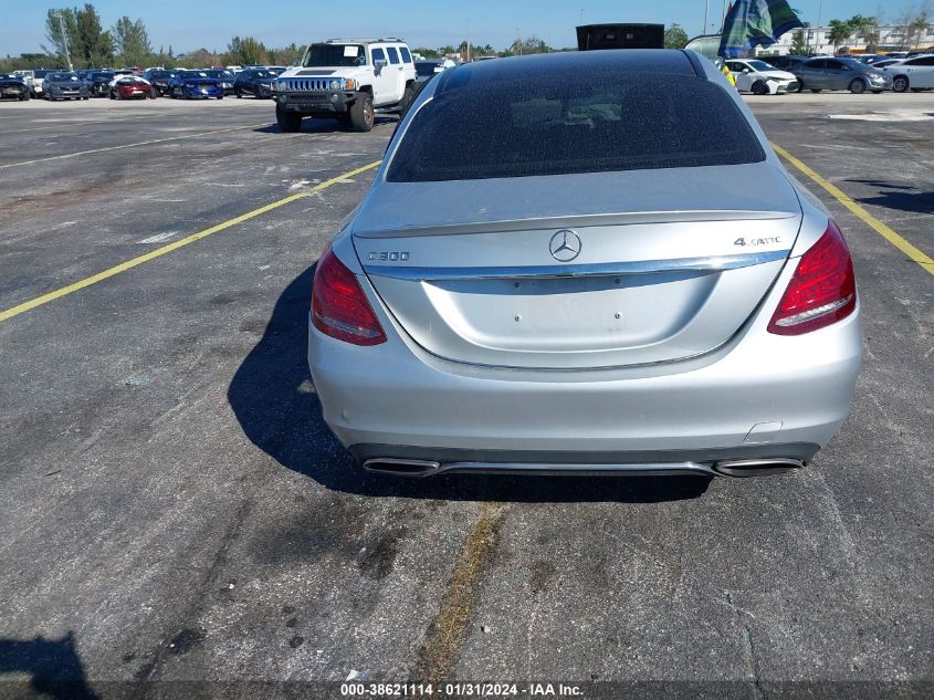 2016 Mercedes-Benz C 300 4Matic/Luxury 4Matic/Sport 4Matic VIN: 55SWF4KB6GU098332 Lot: 38621114