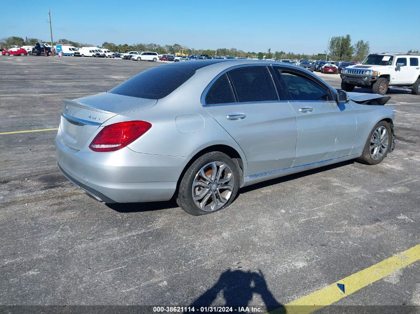 2016 Mercedes-Benz C 300 4Matic/Luxury 4Matic/Sport 4Matic VIN: 55SWF4KB6GU098332 Lot: 38621114