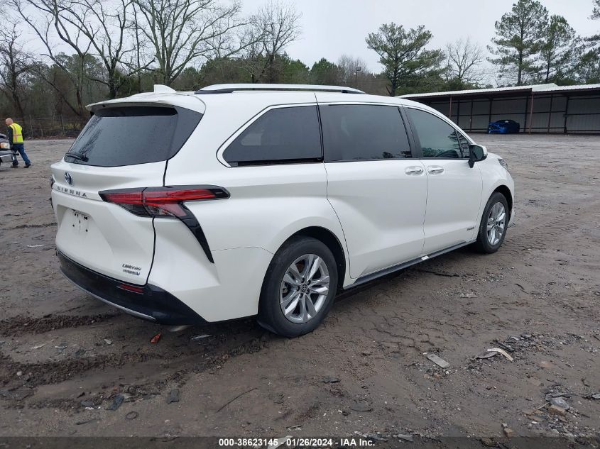 2021 Toyota Sienna Limited VIN: 5TDZRKEC0MS041677 Lot: 38623145