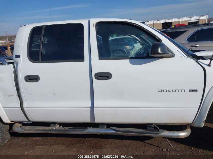 2000 Dodge Dakota Quad VIN: 1B7GL2AN5YS695474 Lot: 38624575