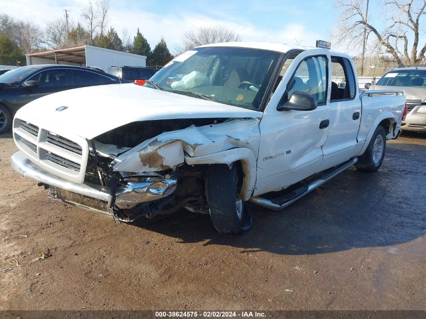 2000 Dodge Dakota Quad VIN: 1B7GL2AN5YS695474 Lot: 38624575