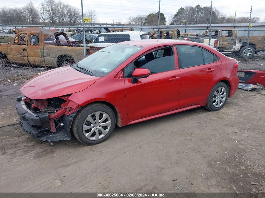 2021 Toyota Corolla Le VIN: 5YFEPMAE9MP166032 Lot: 38625004