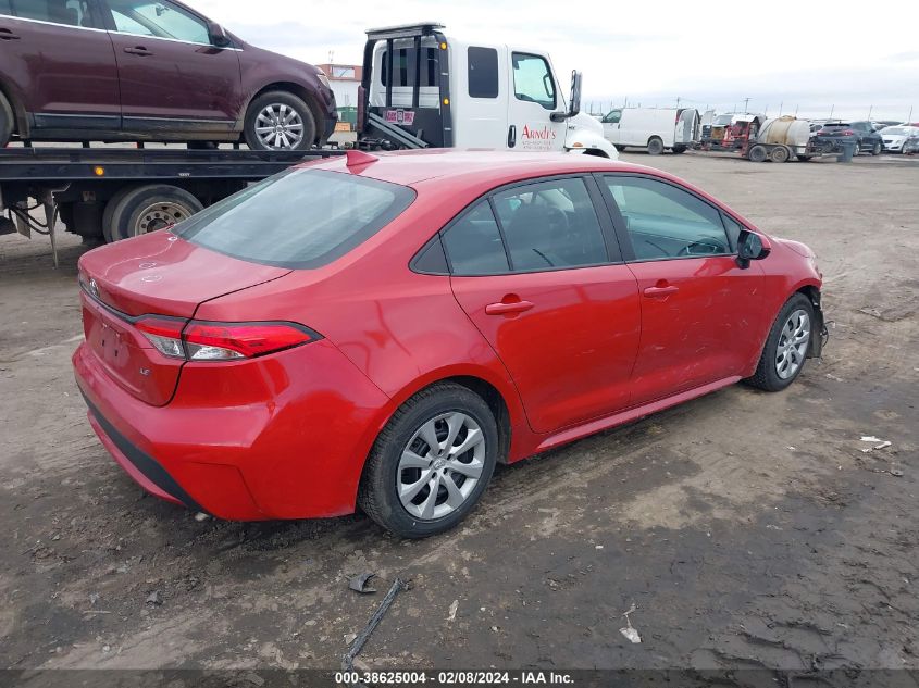 2021 Toyota Corolla Le VIN: 5YFEPMAE9MP166032 Lot: 38625004