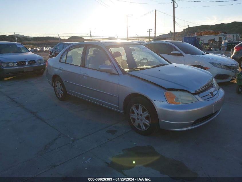 2003 Honda Civic Ex VIN: 2HGES26723H599680 Lot: 38626389