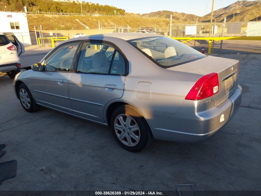 2003 Honda Civic Ex VIN: 2HGES26723H599680 Lot: 38626389