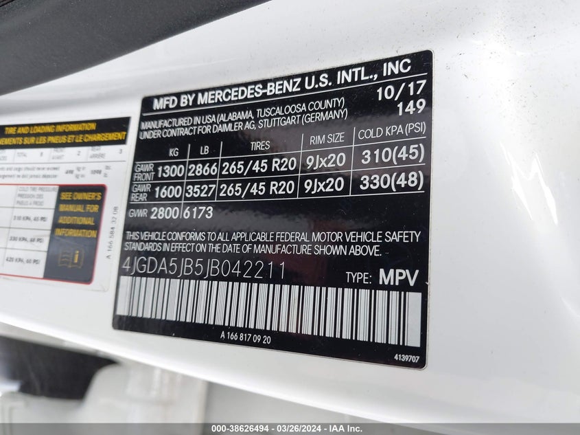 2018 MERCEDES-BENZ GLE 350 - 4JGDA5JB5JB042211