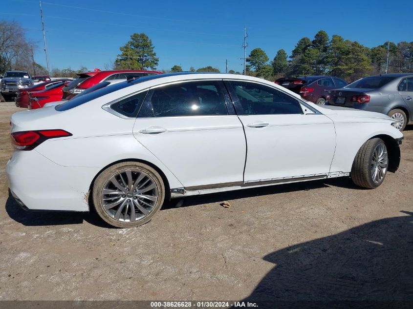 2018 Genesis G80 5.0 Ultimate VIN: KMHGN4JF2JU240599 Lot: 38626628