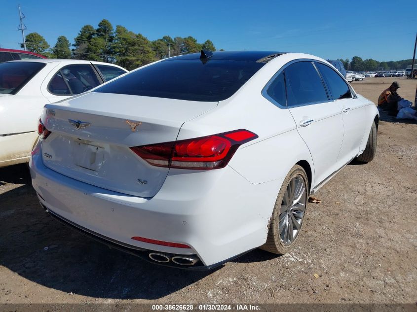 2018 Genesis G80 5.0 Ultimate VIN: KMHGN4JF2JU240599 Lot: 38626628