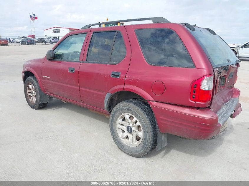 2004 Isuzu Rodeo S VIN: 4S2CK58Y944309502 Lot: 38626765