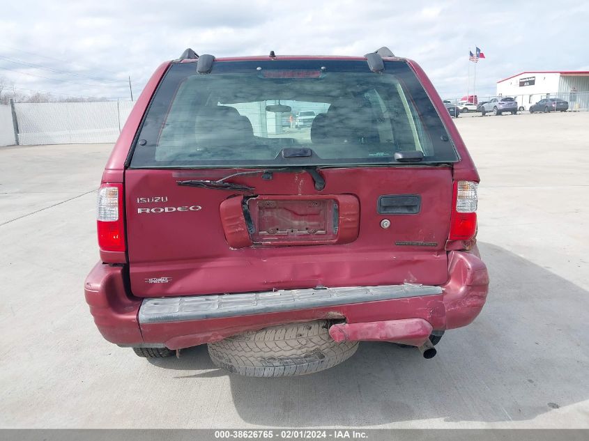 2004 Isuzu Rodeo S VIN: 4S2CK58Y944309502 Lot: 38626765