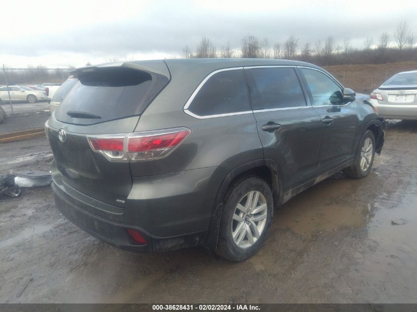 2016 Toyota Highlander Le V6 VIN: 5TDBKRFH0GS351048 Lot: 38628431