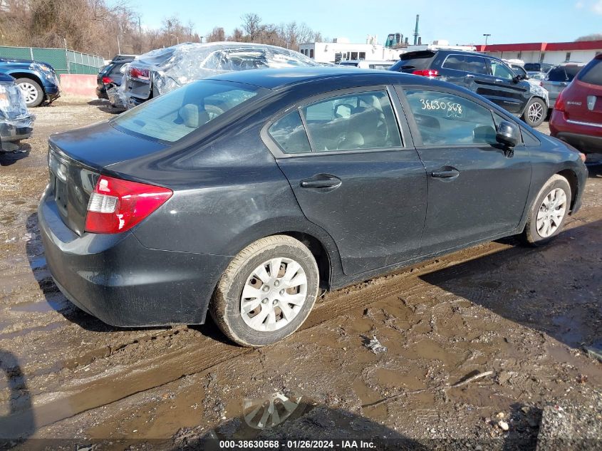 2012 Honda Civic Lx VIN: 19XFB2F58CE102046 Lot: 38630568