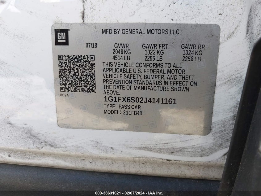 2018 CHEVROLET BOLT EV PREMIER - 1G1FX6S02J4141161