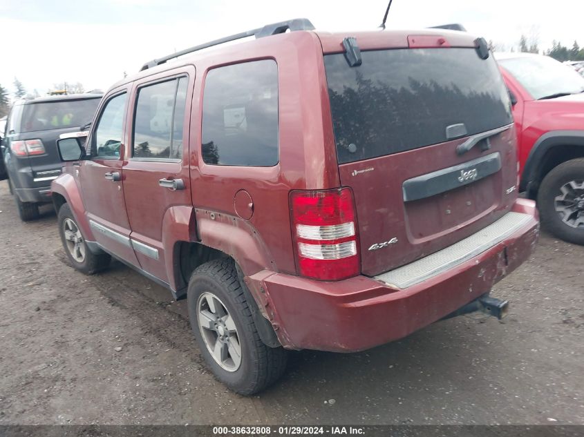 2008 Jeep Liberty Sport VIN: 1J8GN28K78W249690 Lot: 38632808