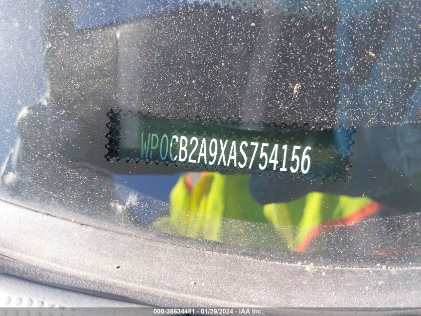 2010 Porsche 911 Carrera S VIN: WP0CB2A9XAS754156 Lot: 38634481