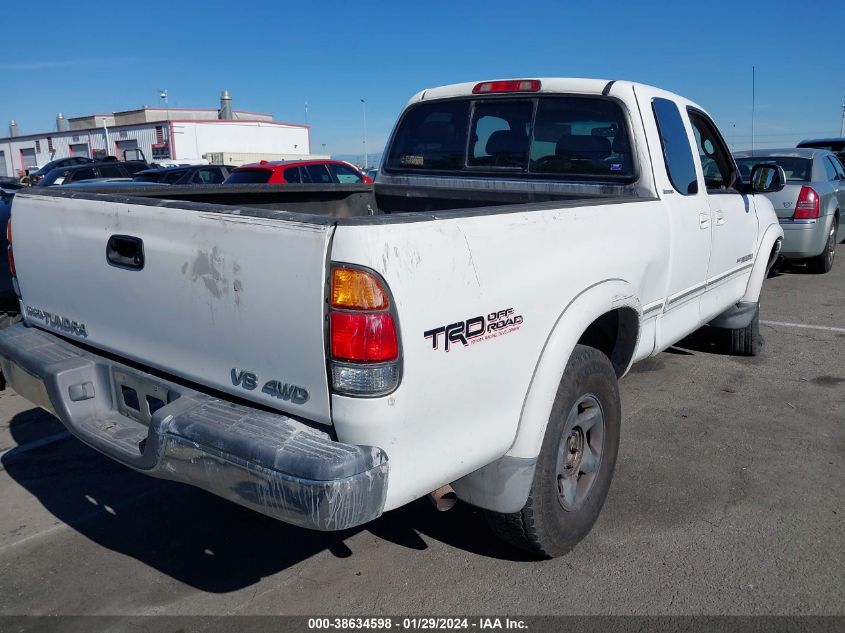 2000 Toyota Tundra Ltd V8 VIN: 5TBBT4816YS099767 Lot: 38634598