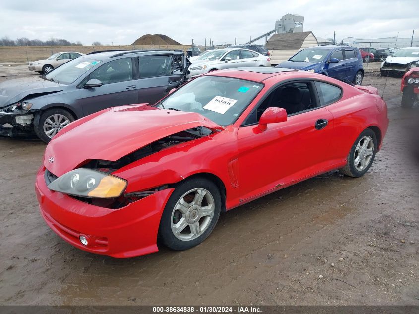 2003 Hyundai Tiburon VIN: KMHHM65D83U087516 Lot: 38634838